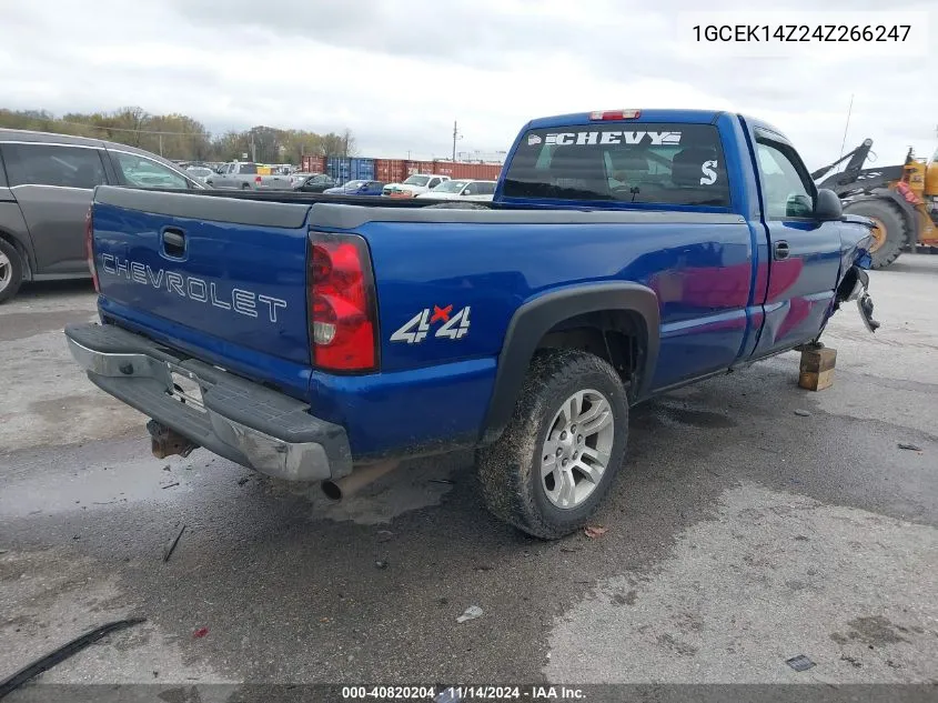 2004 Chevrolet Silverado 1500 Work Truck VIN: 1GCEK14Z24Z266247 Lot: 40820204