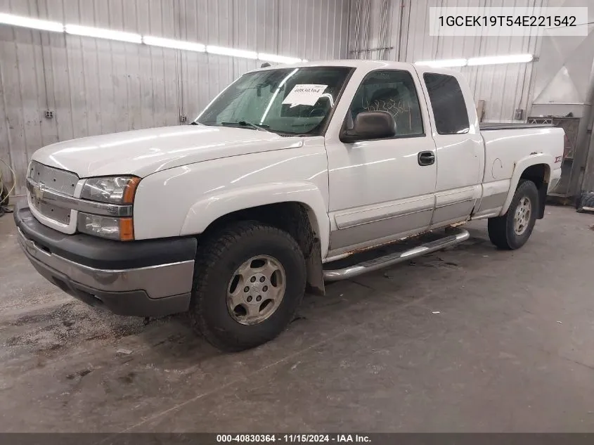 2004 Chevrolet Silverado 1500 Z71 VIN: 1GCEK19T54E221542 Lot: 40830364