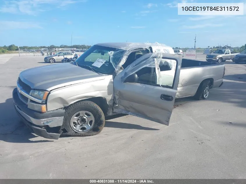 2004 Chevrolet Silverado 1500 Ls VIN: 1GCEC19T84E311572 Lot: 40831388