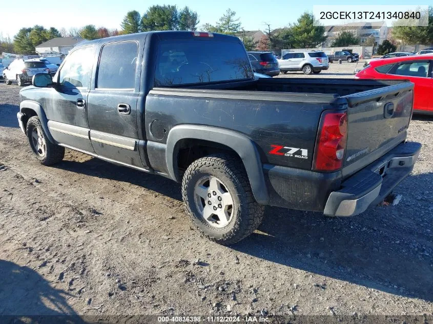 2004 Chevrolet Silverado 1500 Z71 VIN: 2GCEK13T241340840 Lot: 40836398