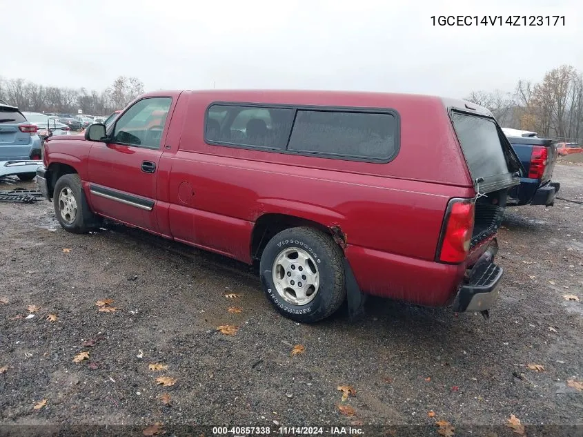 2004 Chevrolet Silverado 1500 Ls VIN: 1GCEC14V14Z123171 Lot: 40857338