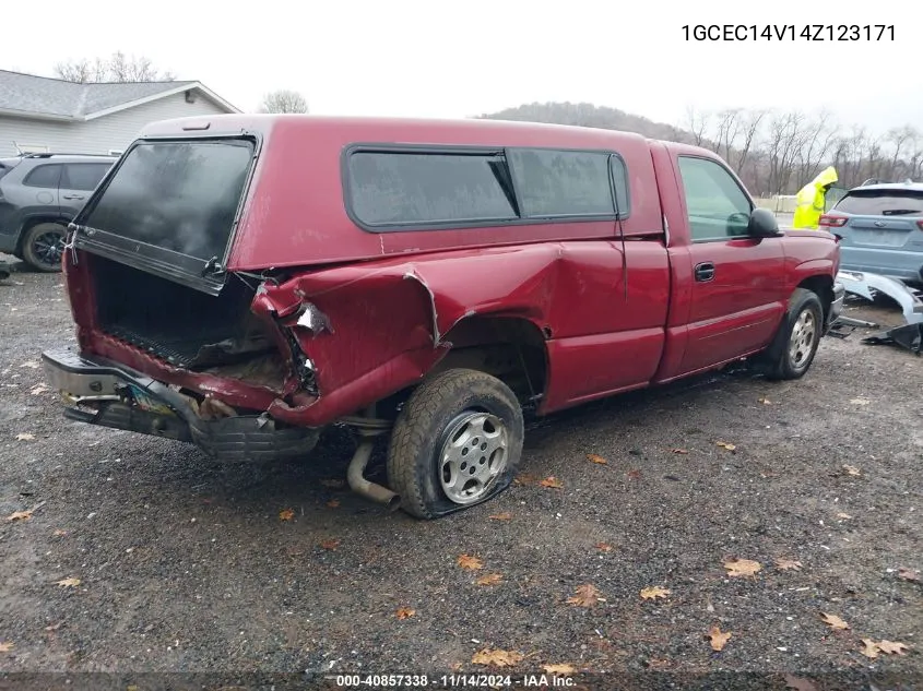 2004 Chevrolet Silverado 1500 Ls VIN: 1GCEC14V14Z123171 Lot: 40857338