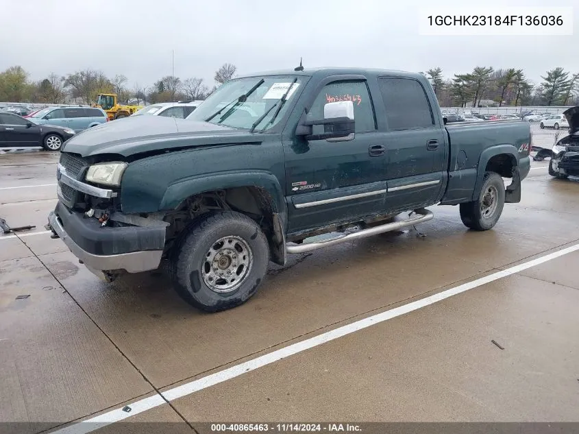 2004 Chevrolet Silverado 2500Hd Lt VIN: 1GCHK23184F136036 Lot: 40865463