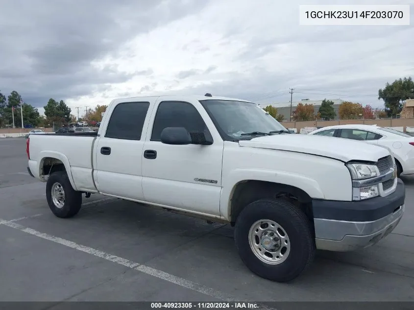 2004 Chevrolet Silverado 2500Hd Ls VIN: 1GCHK23U14F203070 Lot: 40923305