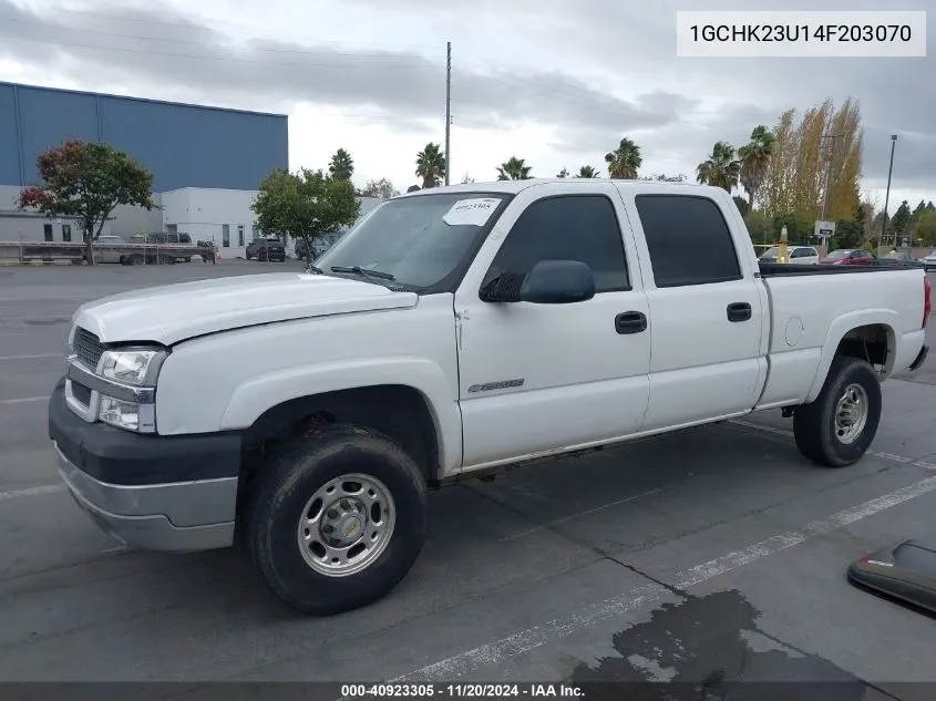 2004 Chevrolet Silverado 2500Hd Ls VIN: 1GCHK23U14F203070 Lot: 40923305