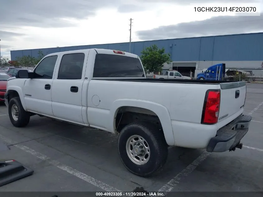 2004 Chevrolet Silverado 2500Hd Ls VIN: 1GCHK23U14F203070 Lot: 40923305