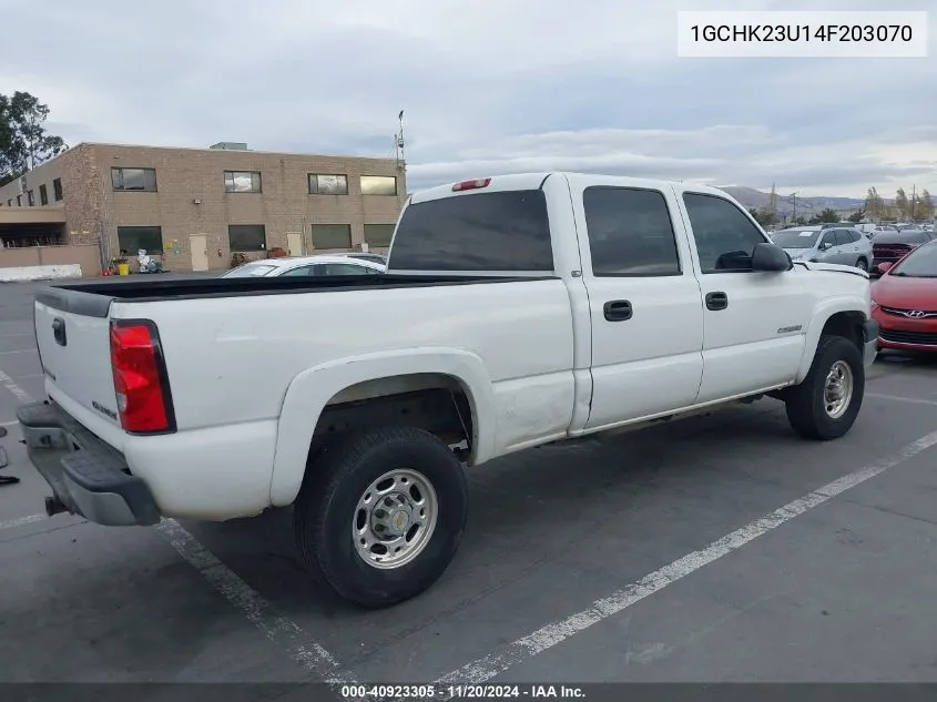 2004 Chevrolet Silverado 2500Hd Ls VIN: 1GCHK23U14F203070 Lot: 40923305