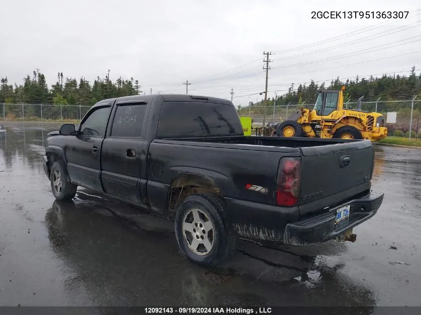 2005 Chevrolet Silverado 1500 VIN: 2GCEK13T951363307 Lot: 12092143