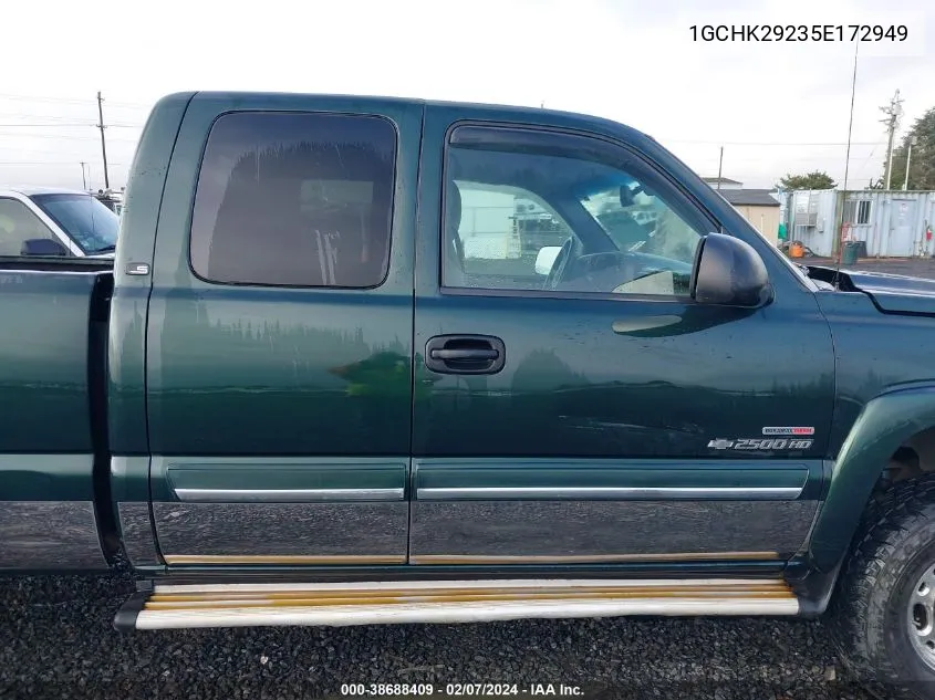 2005 Chevrolet Silverado 2500Hd Ls VIN: 1GCHK29235E172949 Lot: 38688409