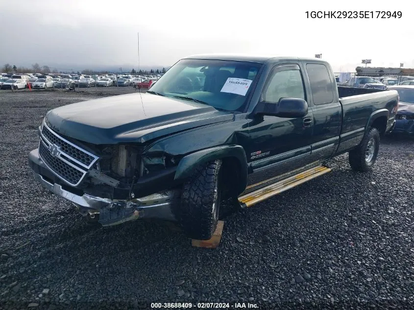 2005 Chevrolet Silverado 2500Hd Ls VIN: 1GCHK29235E172949 Lot: 38688409