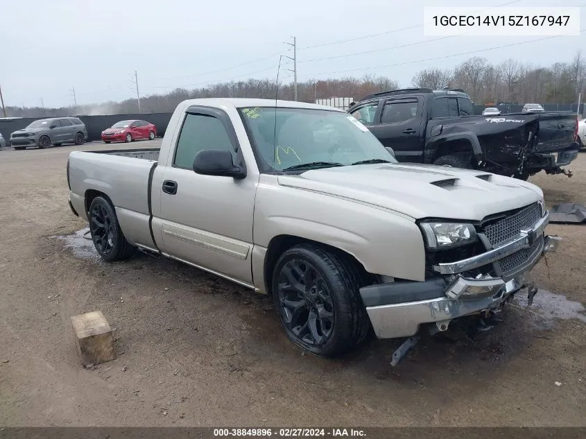 2005 Chevrolet Silverado 1500 Ls VIN: 1GCEC14V15Z167947 Lot: 38849896