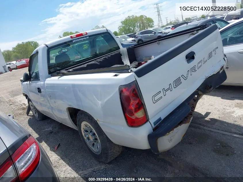 2005 Chevrolet Silverado 1500 Work Truck VIN: 1GCEC14X05Z228500 Lot: 39299439