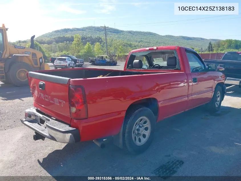 1GCEC14X25Z138183 2005 Chevrolet Silverado 1500 Work Truck