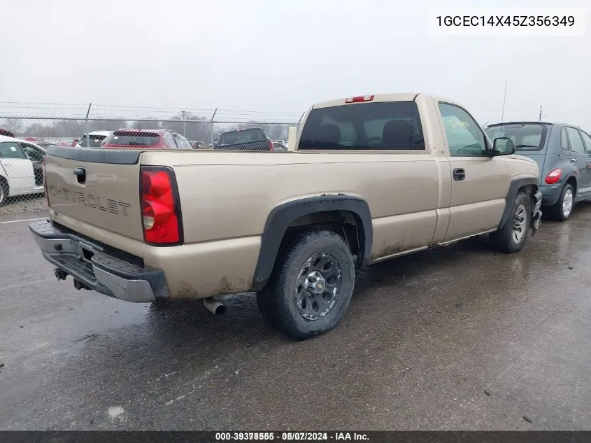 2005 Chevrolet Silverado 1500 Work Truck VIN: 1GCEC14X45Z356349 Lot: 39378555