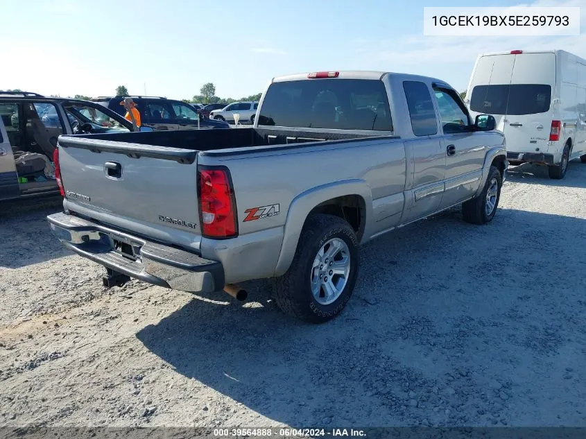 1GCEK19BX5E259793 2005 Chevrolet Silverado 1500 Z71