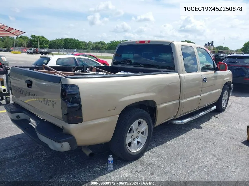 2005 Chevrolet Silverado 1500 Work Truck VIN: 1GCEC19X45Z250878 Lot: 39680172