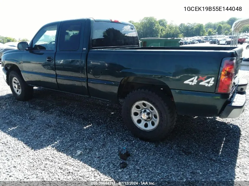 2005 Chevrolet Silverado 1500 Work Truck VIN: 1GCEK19B55E144048 Lot: 39844317