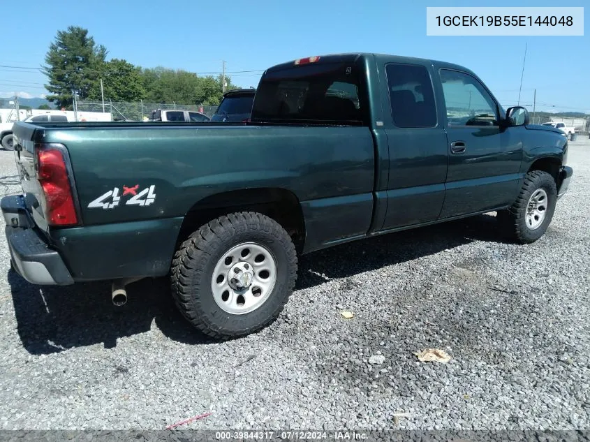 2005 Chevrolet Silverado 1500 Work Truck VIN: 1GCEK19B55E144048 Lot: 39844317