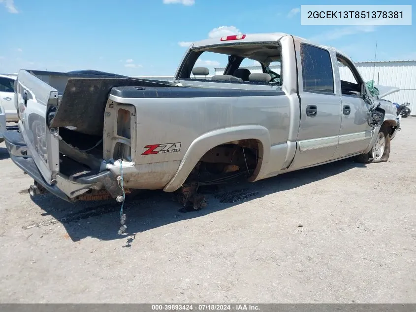 2005 Chevrolet Silverado 1500 Z71 VIN: 2GCEK13T851378381 Lot: 39893424