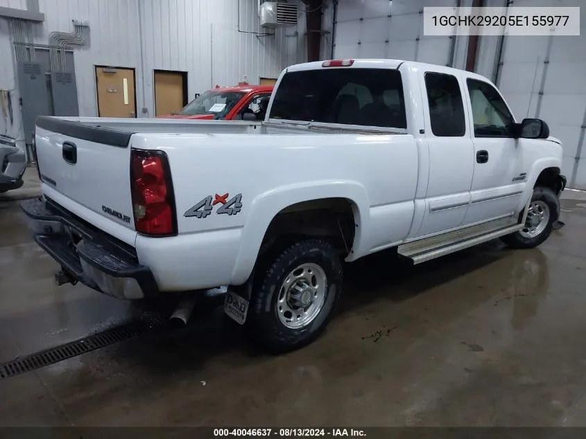 2005 Chevrolet Silverado 2500Hd Ls VIN: 1GCHK29205E155977 Lot: 40046637