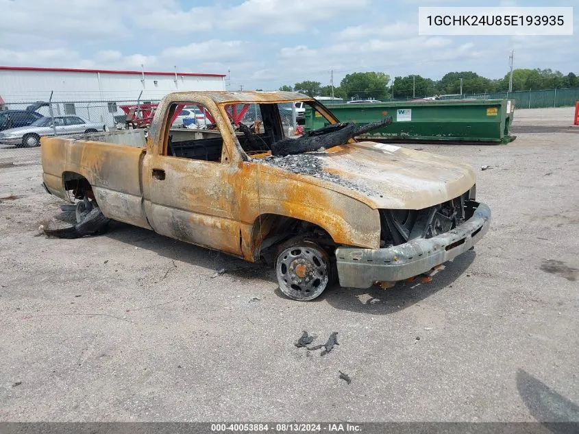 2005 Chevrolet Silverado 2500Hd Ls VIN: 1GCHK24U85E193935 Lot: 40053884