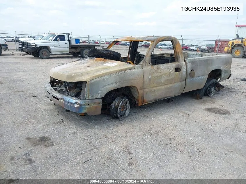 2005 Chevrolet Silverado 2500Hd Ls VIN: 1GCHK24U85E193935 Lot: 40053884