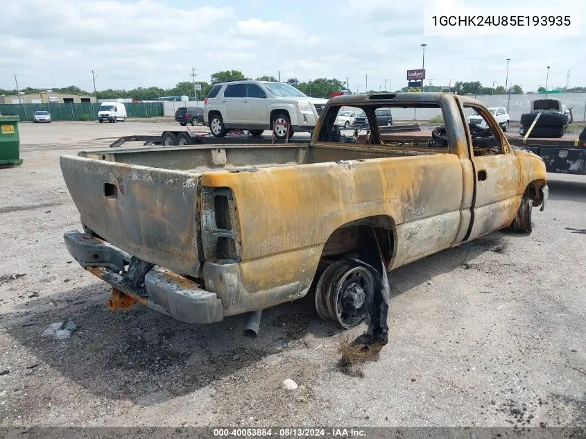 2005 Chevrolet Silverado 2500Hd Ls VIN: 1GCHK24U85E193935 Lot: 40053884