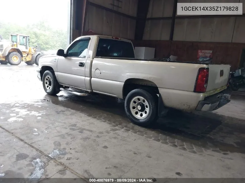 2005 Chevrolet Silverado 1500 Work Truck VIN: 1GCEK14X35Z179828 Lot: 40609056