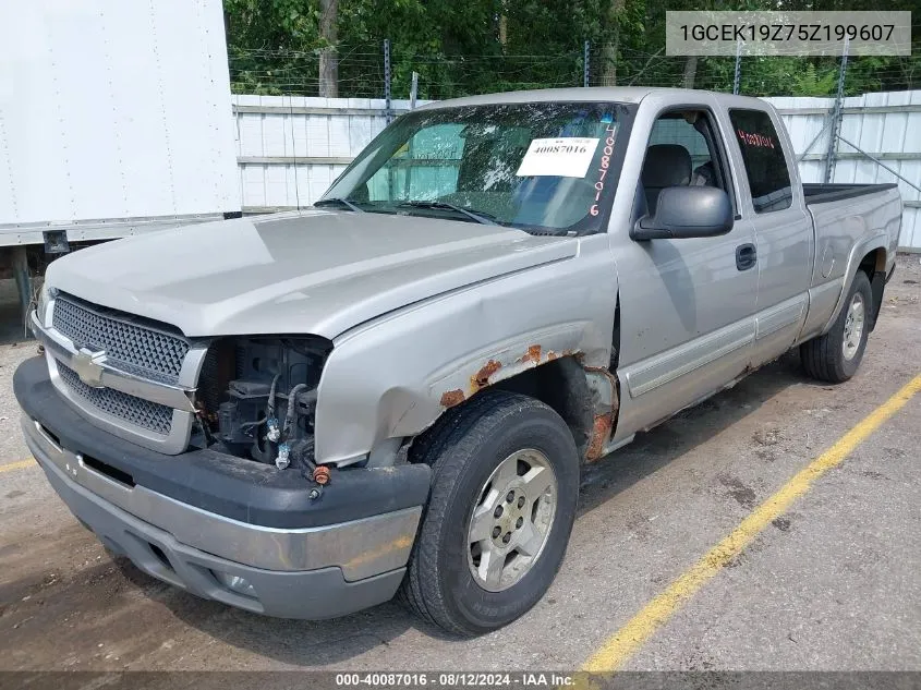 2005 Chevrolet Silverado 1500 Z71 VIN: 1GCEK19Z75Z199607 Lot: 40087016