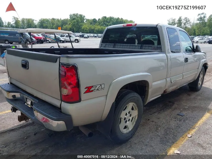 2005 Chevrolet Silverado 1500 Z71 VIN: 1GCEK19Z75Z199607 Lot: 40087016