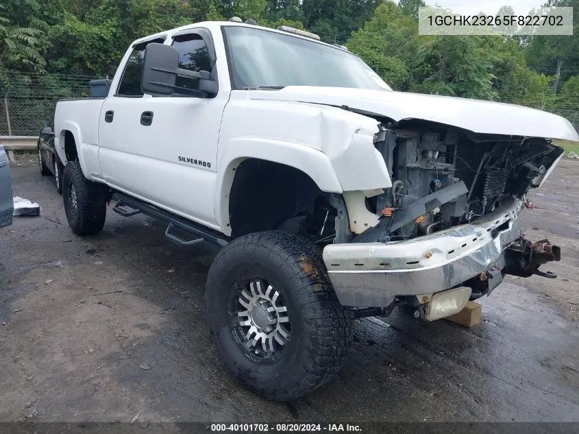 2005 Chevrolet Silverado 2500Hd Lt VIN: 1GCHK23265F822702 Lot: 40101702