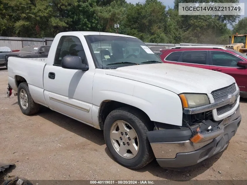 2005 Chevrolet Silverado 1500 Ls VIN: 1GCEC14VX5Z211749 Lot: 40119031