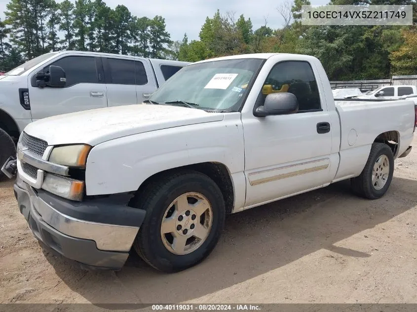 2005 Chevrolet Silverado 1500 Ls VIN: 1GCEC14VX5Z211749 Lot: 40119031