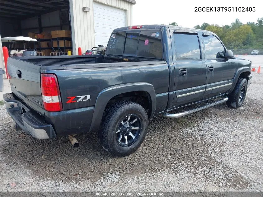 2005 Chevrolet Silverado 1500 Z71 VIN: 2GCEK13T951102405 Lot: 40128390