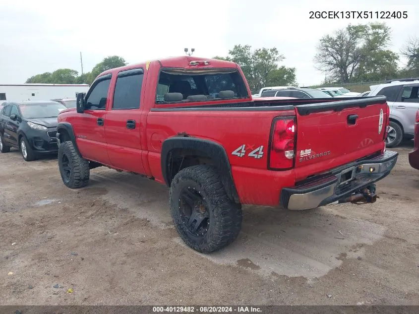 2005 Chevrolet Silverado 1500 K1500 VIN: 2GCEK13TX51122405 Lot: 40129482