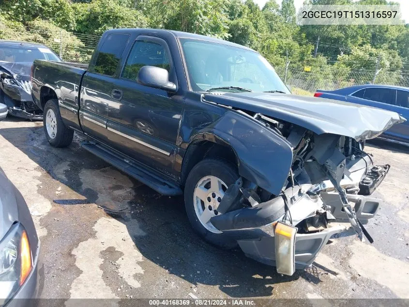 2005 Chevrolet Silverado 1500 Ls VIN: 2GCEC19T151316597 Lot: 40168369