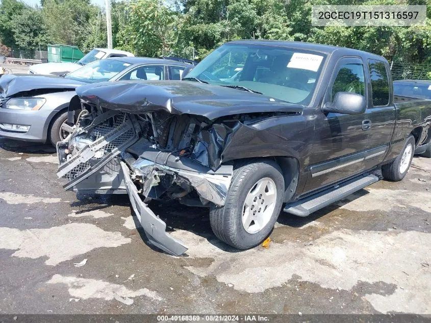 2005 Chevrolet Silverado 1500 Ls VIN: 2GCEC19T151316597 Lot: 40168369