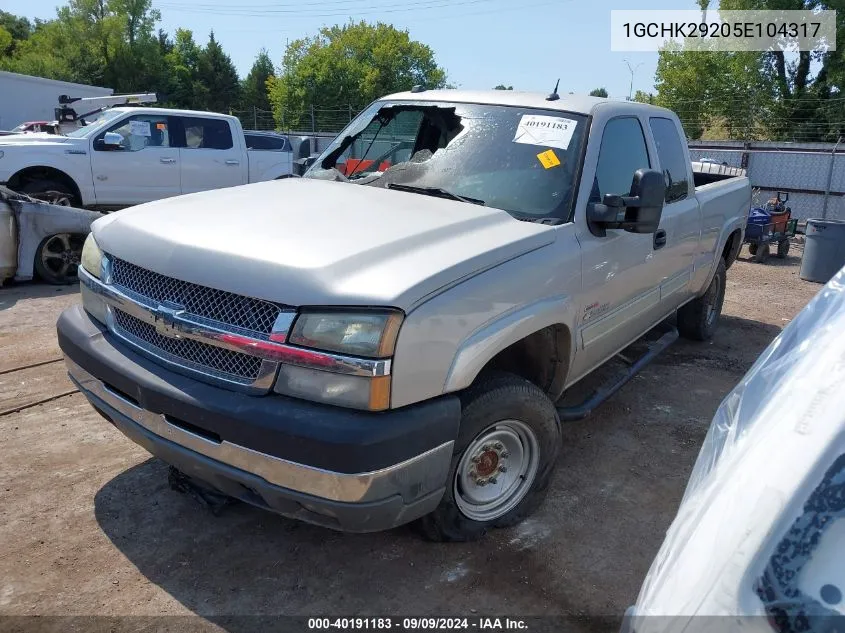 2005 Chevrolet Silverado 2500Hd Ls VIN: 1GCHK29205E104317 Lot: 40191183