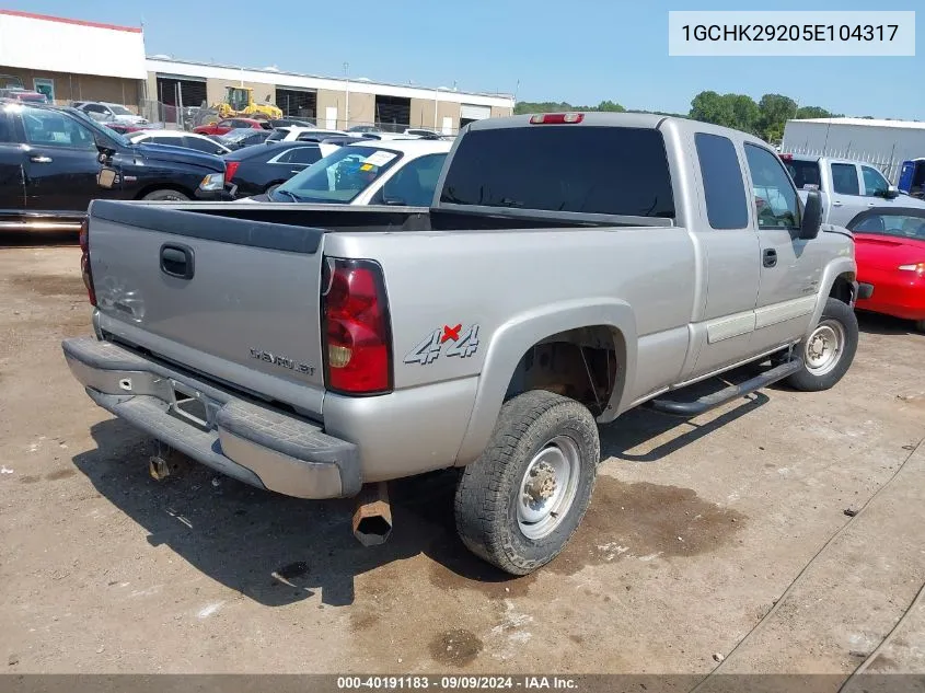 2005 Chevrolet Silverado 2500Hd Ls VIN: 1GCHK29205E104317 Lot: 40191183