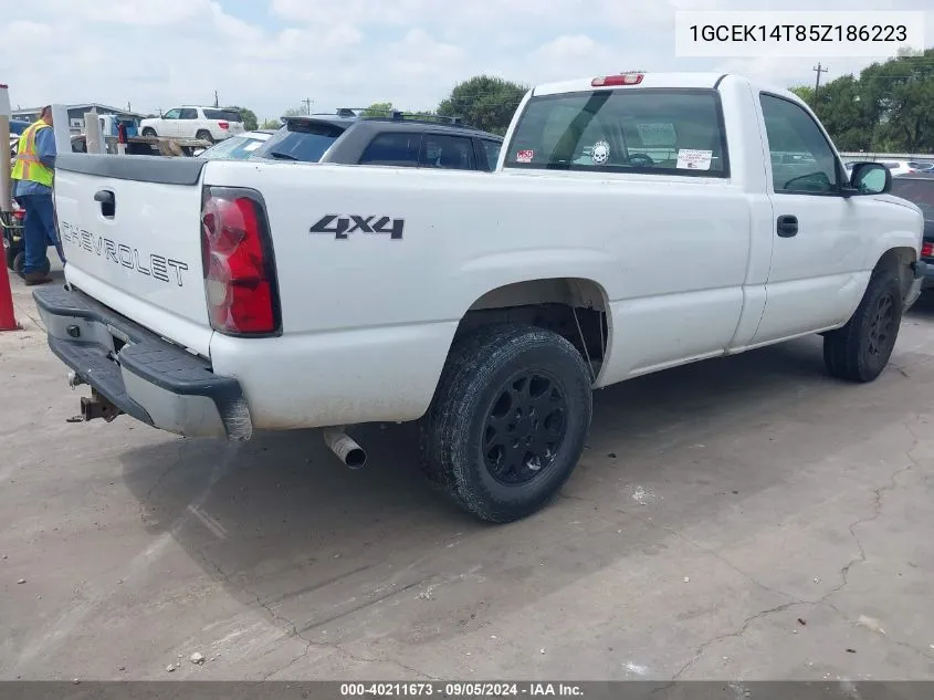 2005 Chevrolet Silverado 1500 Work Truck VIN: 1GCEK14T85Z186223 Lot: 40211673