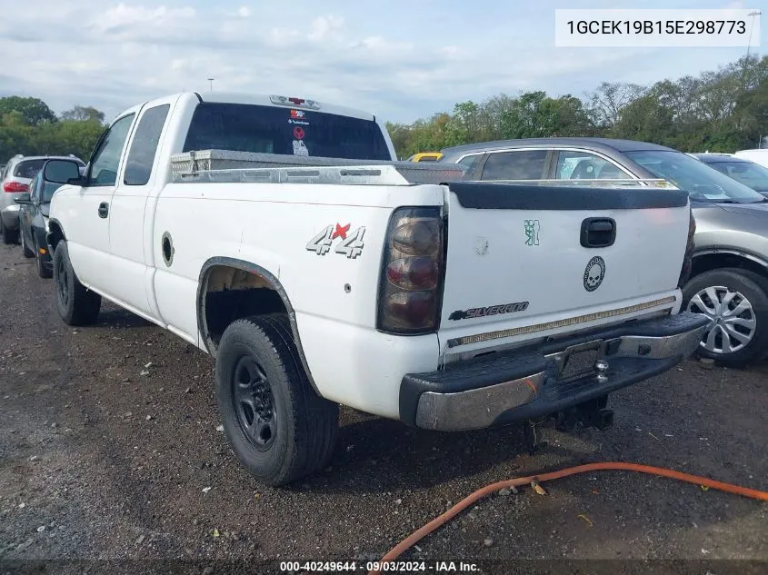 2005 Chevrolet Silverado 1500 Ls VIN: 1GCEK19B15E298773 Lot: 40249644