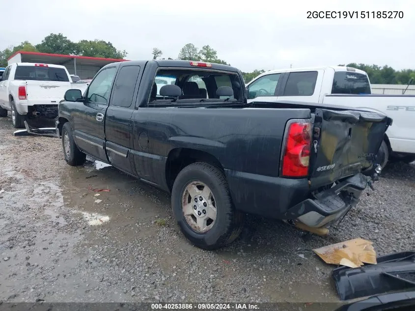 2005 Chevrolet Silverado 1500 Ls VIN: 2GCEC19V151185270 Lot: 40253886