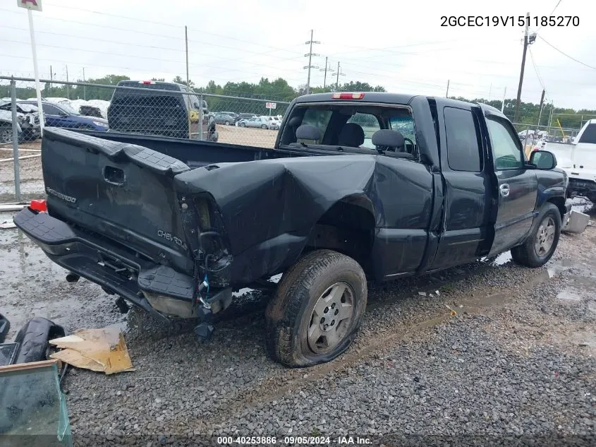 2005 Chevrolet Silverado 1500 Ls VIN: 2GCEC19V151185270 Lot: 40253886