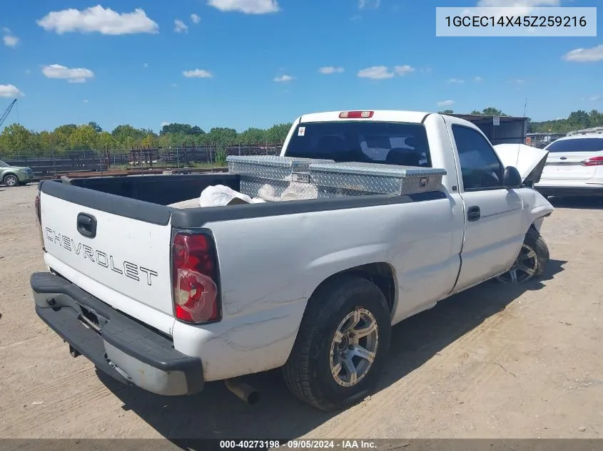 2005 Chevrolet Silverado 1500 Work Truck VIN: 1GCEC14X45Z259216 Lot: 40273198