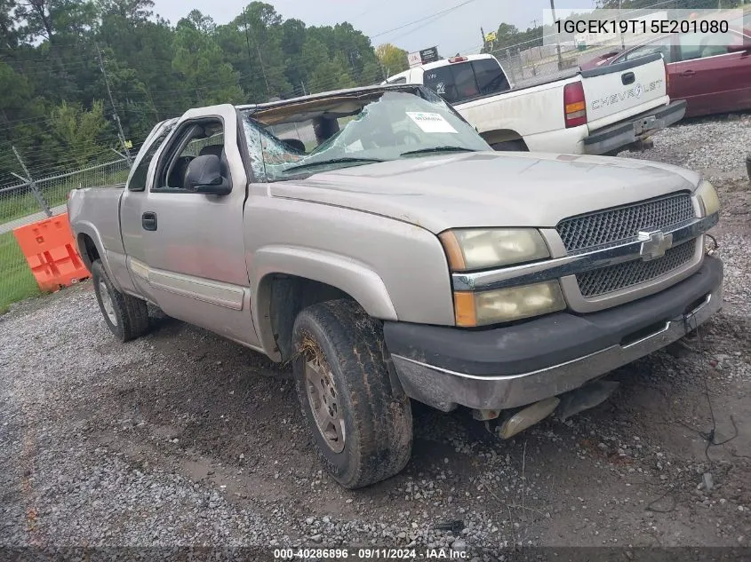 2005 Chevrolet Silverado K1500 VIN: 1GCEK19T15E201080 Lot: 40286896