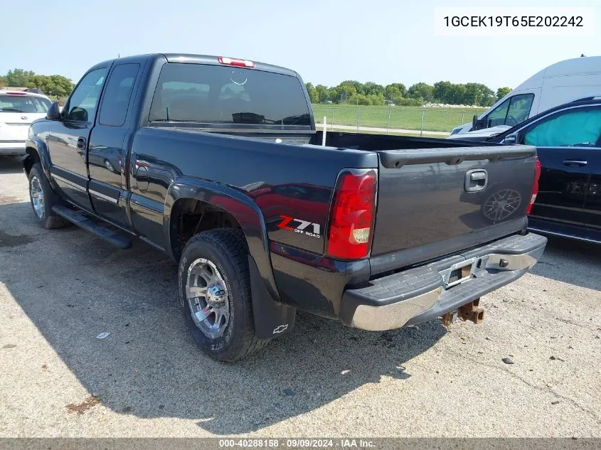 2005 Chevrolet Silverado 1500 Ls VIN: 1GCEK19T65E202242 Lot: 40288158