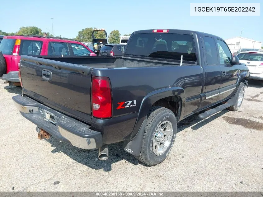 2005 Chevrolet Silverado 1500 Ls VIN: 1GCEK19T65E202242 Lot: 40288158