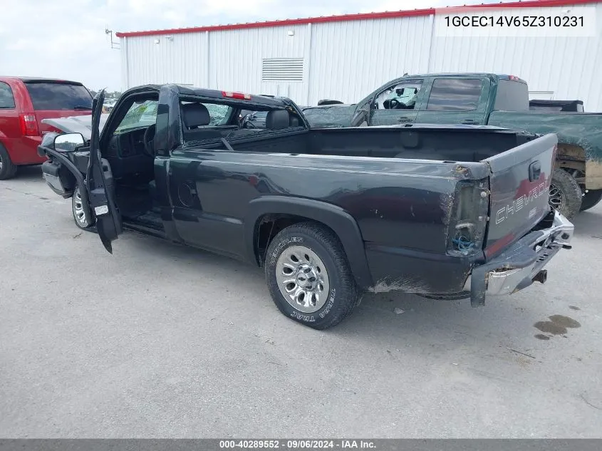 2005 Chevrolet Silverado 1500 Work Truck VIN: 1GCEC14V65Z310231 Lot: 40289552