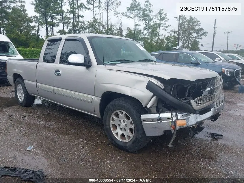 2005 Chevrolet Silverado 1500 Ls VIN: 2GCEC19T751157875 Lot: 40308554