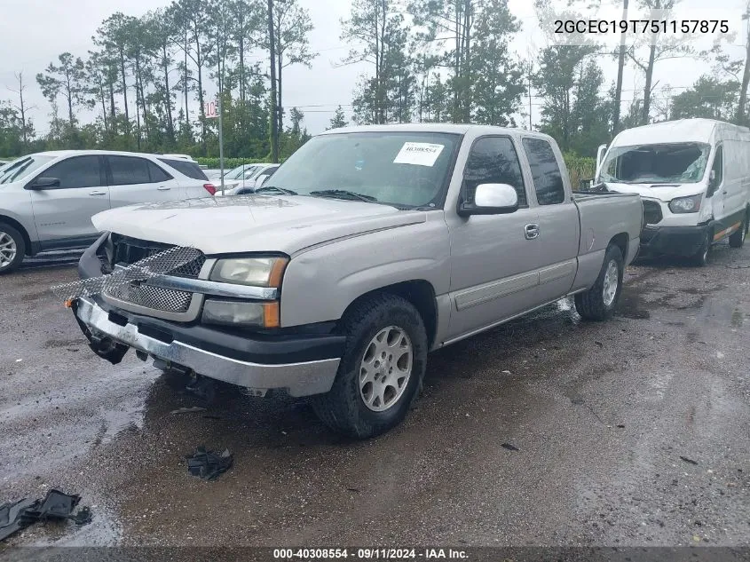 2005 Chevrolet Silverado 1500 Ls VIN: 2GCEC19T751157875 Lot: 40308554